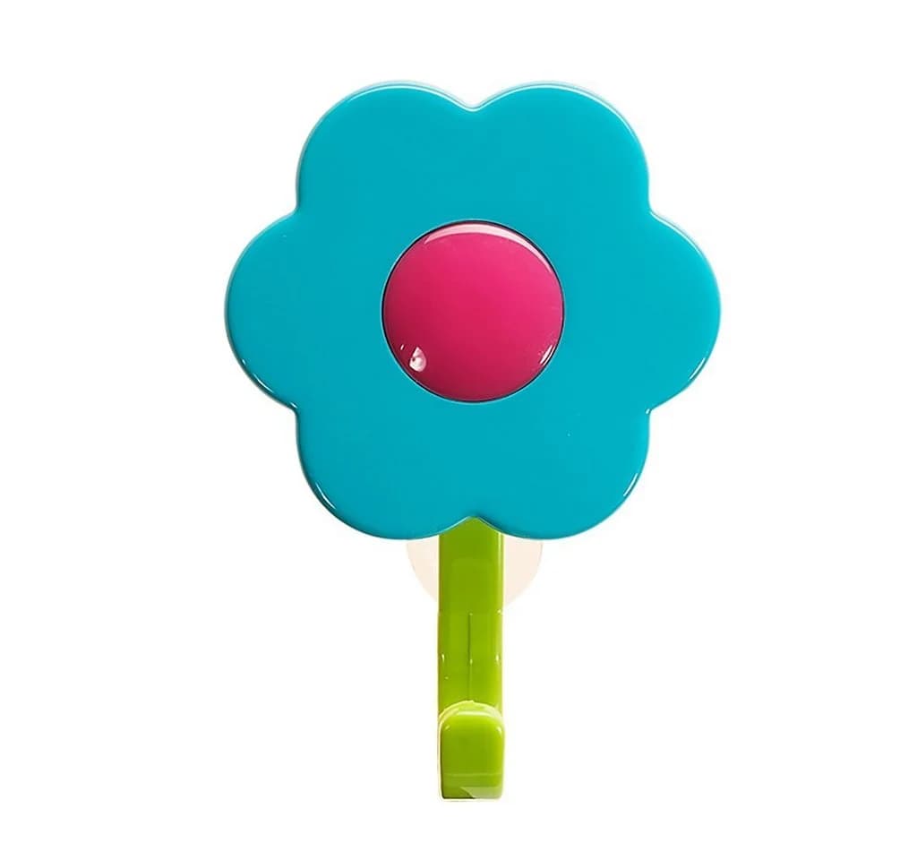 Kochblume Dekohaken Blumenhaken S mit Saugnapf türkis - Bild 2