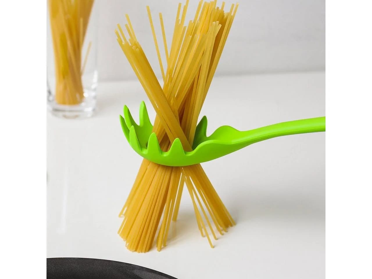 Kochblume Nudellöffel Pasta Silikon blau - Bild 3