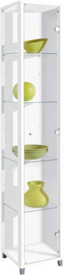 FIF MÖBEL Vitrine OPTIMA Weiß 172cm ESG Glas Bild 2