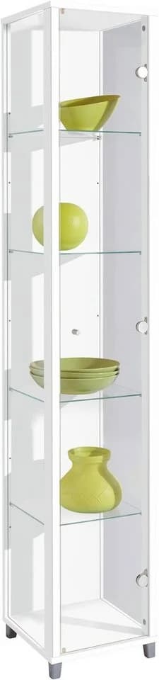 FIF MÖBEL Vitrine OPTIMA Weiß 172cm ESG Glas - Bild 2