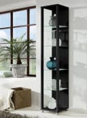 FIF MÖBEL Vitrine OPTIMA Schwarz Glasvitrine mit Sicherheitsglas Bild 1