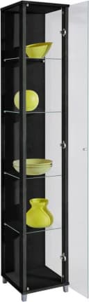 FIF MÖBEL Vitrine OPTIMA Schwarz Glasvitrine mit Sicherheitsglas Bild 2