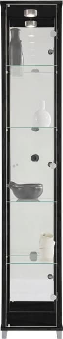 FIF MÖBEL Vitrine OPTIMA Schwarz mit LED-Beleuchtung Bild 1