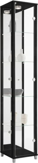 FIF MÖBEL Vitrine OPTIMA Schwarz mit LED-Beleuchtung Bild 2