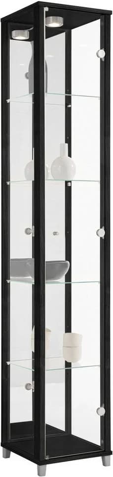 FIF MÖBEL Vitrine OPTIMA Schwarz mit LED-Beleuchtung - Bild 2