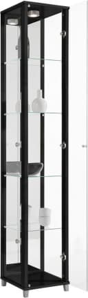 FIF MÖBEL Vitrine OPTIMA Schwarz mit LED-Beleuchtung Bild 3
