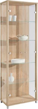 FIF MÖBEL Vitrine OPTIMA Eichefarben sägerau mit Glasböden Bild 2