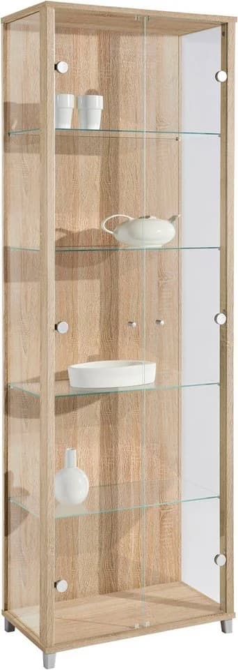 FIF MÖBEL Vitrine OPTIMA Eichefarben sägerau mit Glasböden - Bild 2