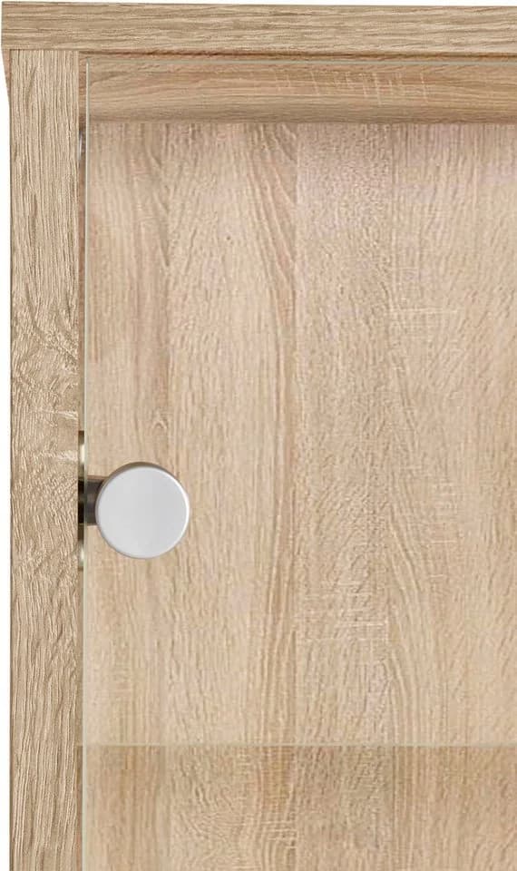 FIF MÖBEL Vitrine OPTIMA Eichefarben sägerau mit Glasböden - Bild 5