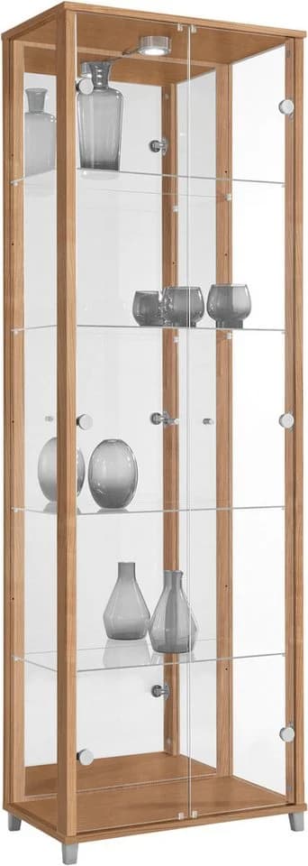 FIF MÖBEL Vitrine OPTIMA Nocefarben mit LED-Beleuchtung - Bild 2