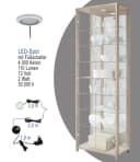 FIF MÖBEL Vitrine OPTIMA Eichefarben Silber 2x Glastür Bild 4