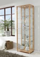 FIF MÖBEL Vitrine OPTIMA Buchefarben 2x Glastür mit Beleuchtung Bild 1