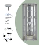 fif möbel Eckvitrine TRIO mit LED-Beleuchtung Silber Bild 5