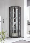 fif möbel Eckvitrine TRIO Schwarz mit LED-Beleuchtung Bild 1