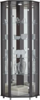 fif möbel Eckvitrine TRIO Schwarz mit LED-Beleuchtung Bild 2