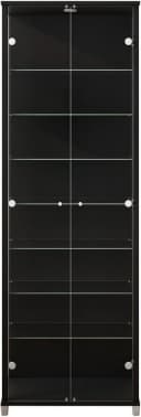 FIF MÖBEL Vitrine Optima Schwarz mit LED und Glasböden Bild 4