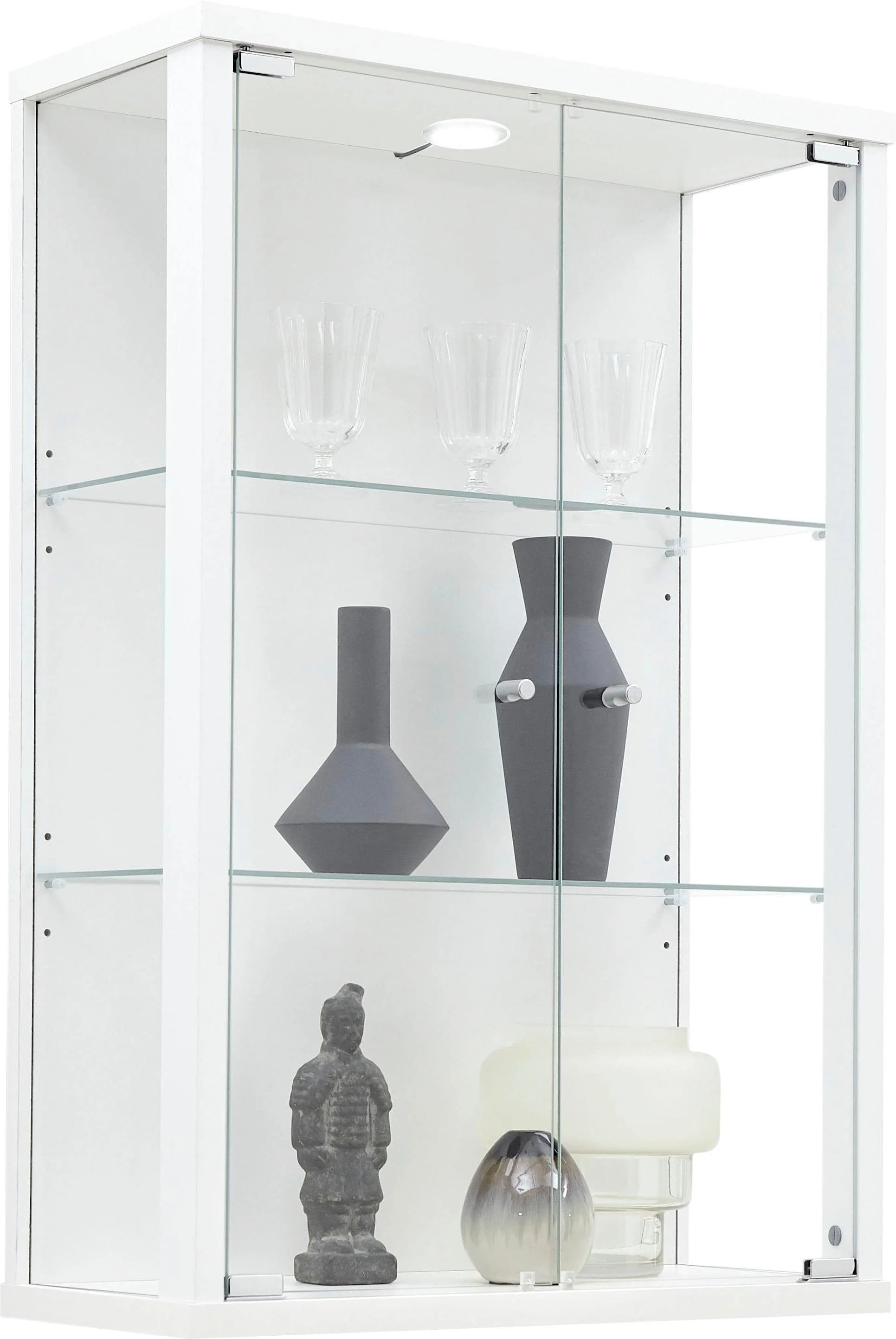 FIF MÖBEL Vitrine OPTIMA Weiß mit Glastüren