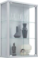 FIF MÖBEL Vitrine OPTIMA Silber 2x Glastür Sammlervitrine Bild 2