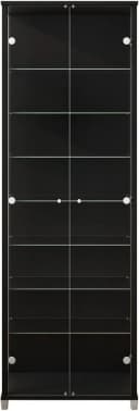 FIF MÖBEL Vitrine Optima Schwarz mit 7 Glasböden und ESG-Sicherheitsglas Bild 4