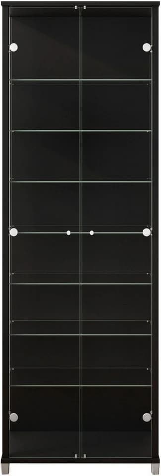 FIF MÖBEL Vitrine Optima Schwarz mit 7 Glasböden und ESG-Sicherheitsglas - Bild 4