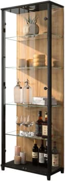 FIF MÖBEL Vitrine OPTIMA Schwarz mit LED-Beleuchtung Bild 2