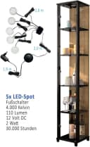 FIF MÖBEL Vitrine OPTIMA Schwarz mit LED-Beleuchtung Bild 4