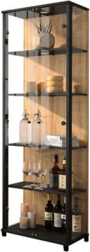 FIF MÖBEL Vitrine OPTIMA Schwarz mit LED-Beleuchtung Bild 2