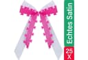 Praknu 25 Antennenschleifen Pink mit Herzen Satin Band Hochzeit Deko Bild 3