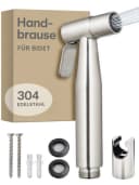 Praknu Bidetarmatur Set Edelstahl mit Halterung Silber Bild 2