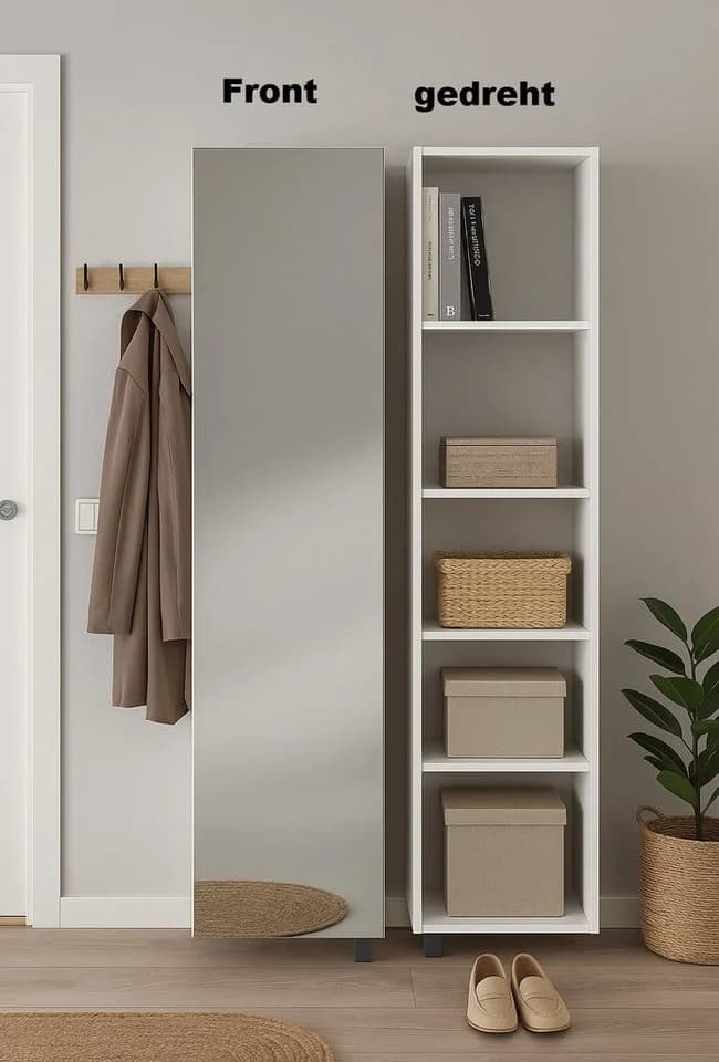 Mäusbacher Schuhschrank Drehbar 5 Fächer Weiß