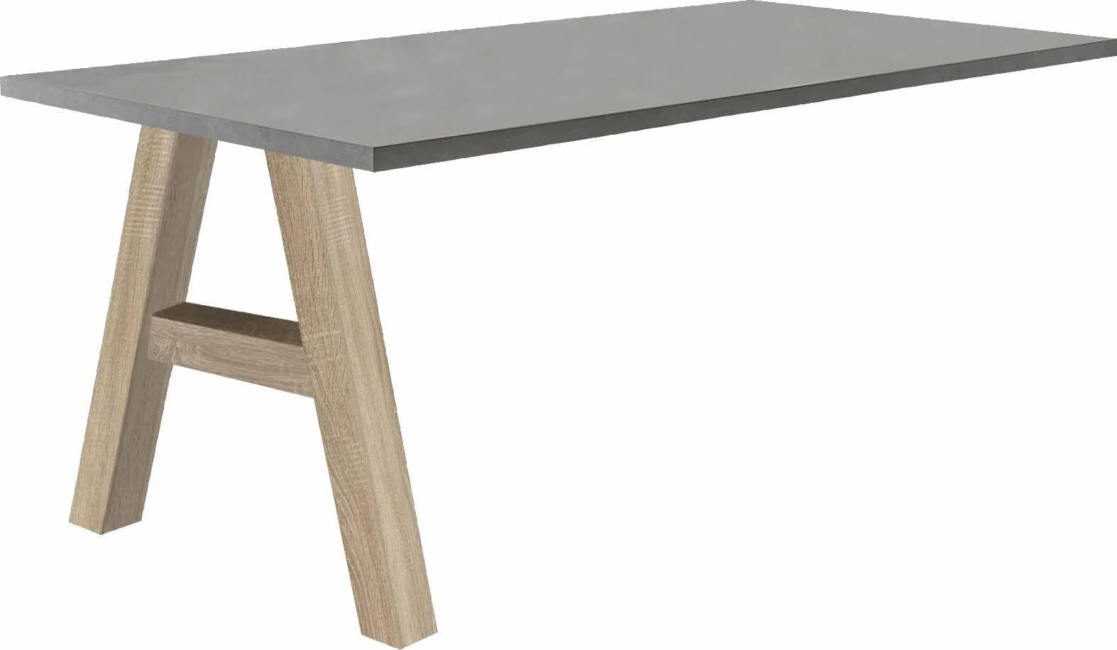 Mäusbacher Anbautisch Mio Eichefarben/Graphit Holzwerkstoff