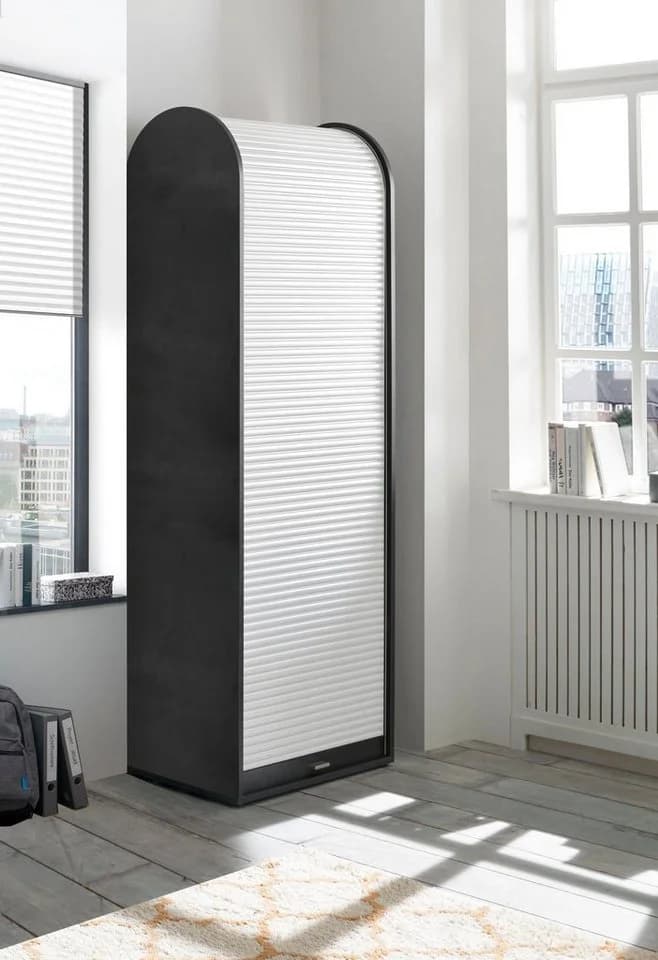 Mäusbacher Rollladenschrank Big System Office Graphit/Weiß - Bild 2