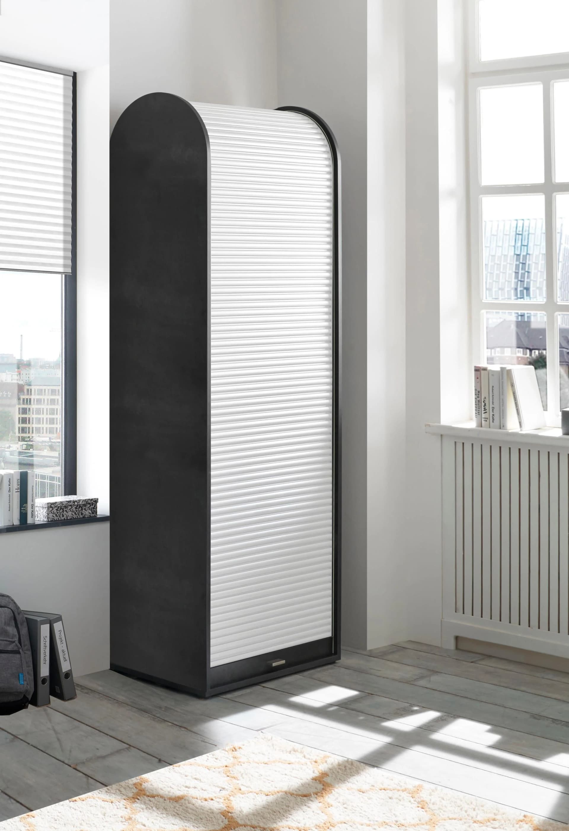 Mäusbacher Rollladenschrank Big System Office Graphit/Weiß - Bild 5