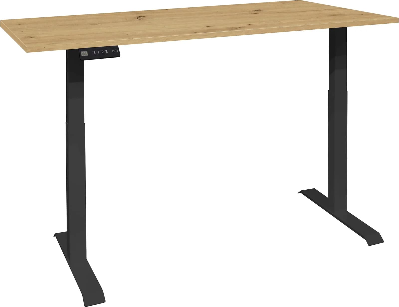 Schreibtisch MÄUSBACHER Big System Office Eichenfarben Schwarz