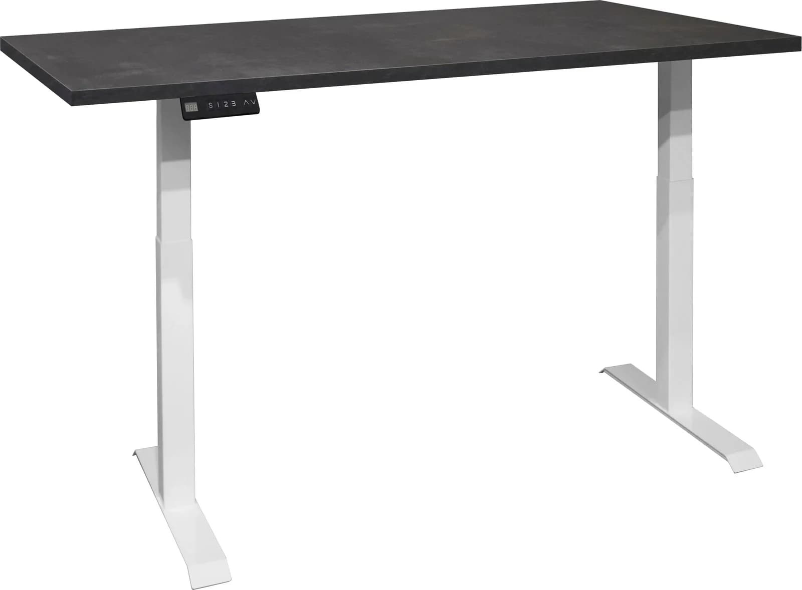 Schreibtisch MÄUSBACHER Big System Office Schwarz/Weiß Elektrisch Höhenverstellbar