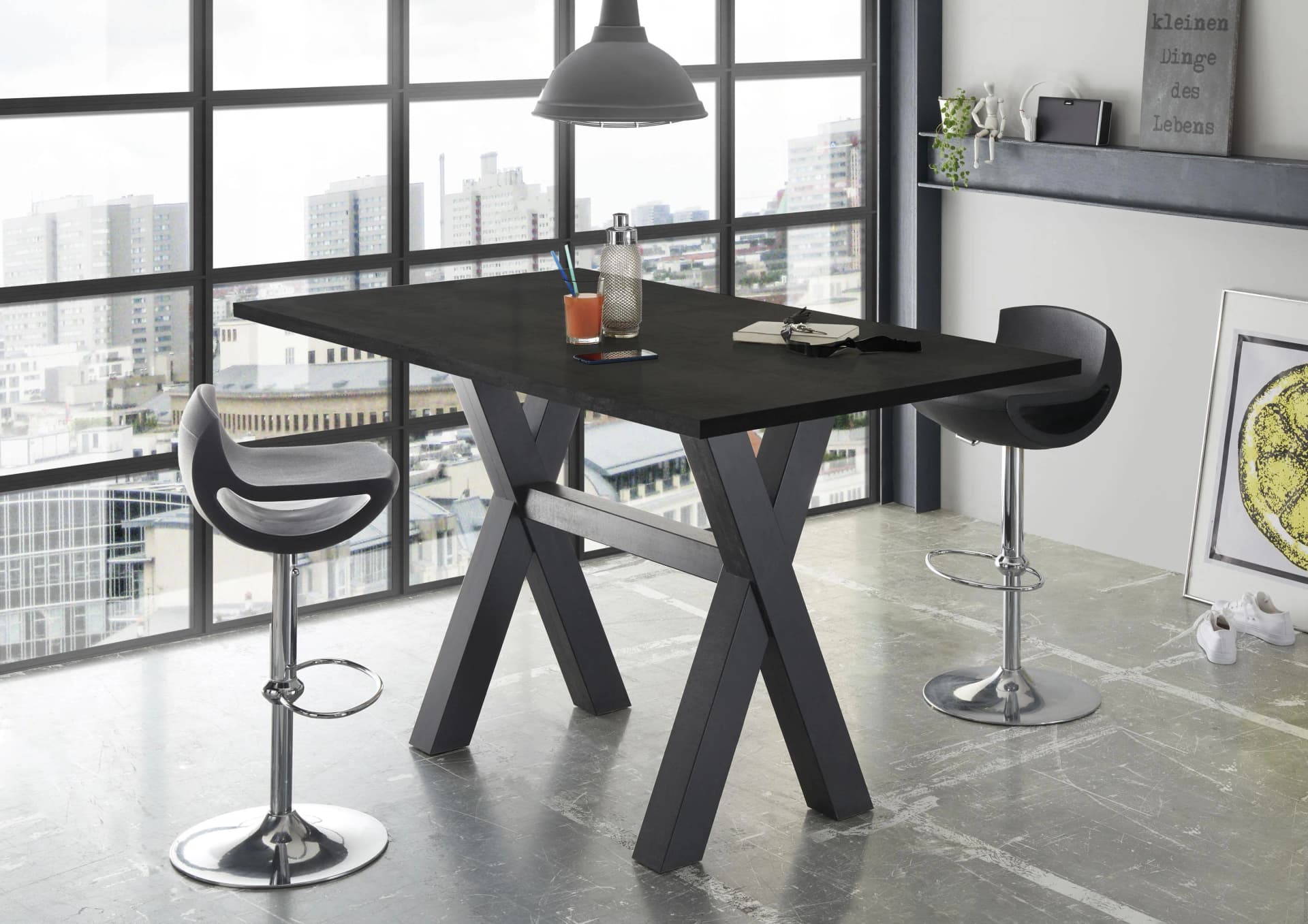 Bartisch MÄUSBACHER Schwarz X-Form