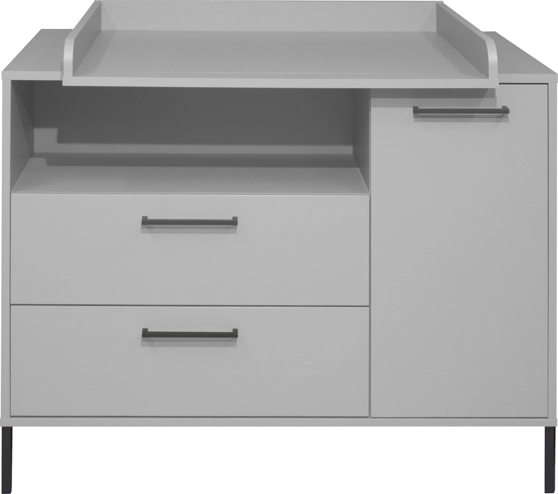 Mäusbacher Wickelkommode Olaf kreidegrau mit Soft-Close