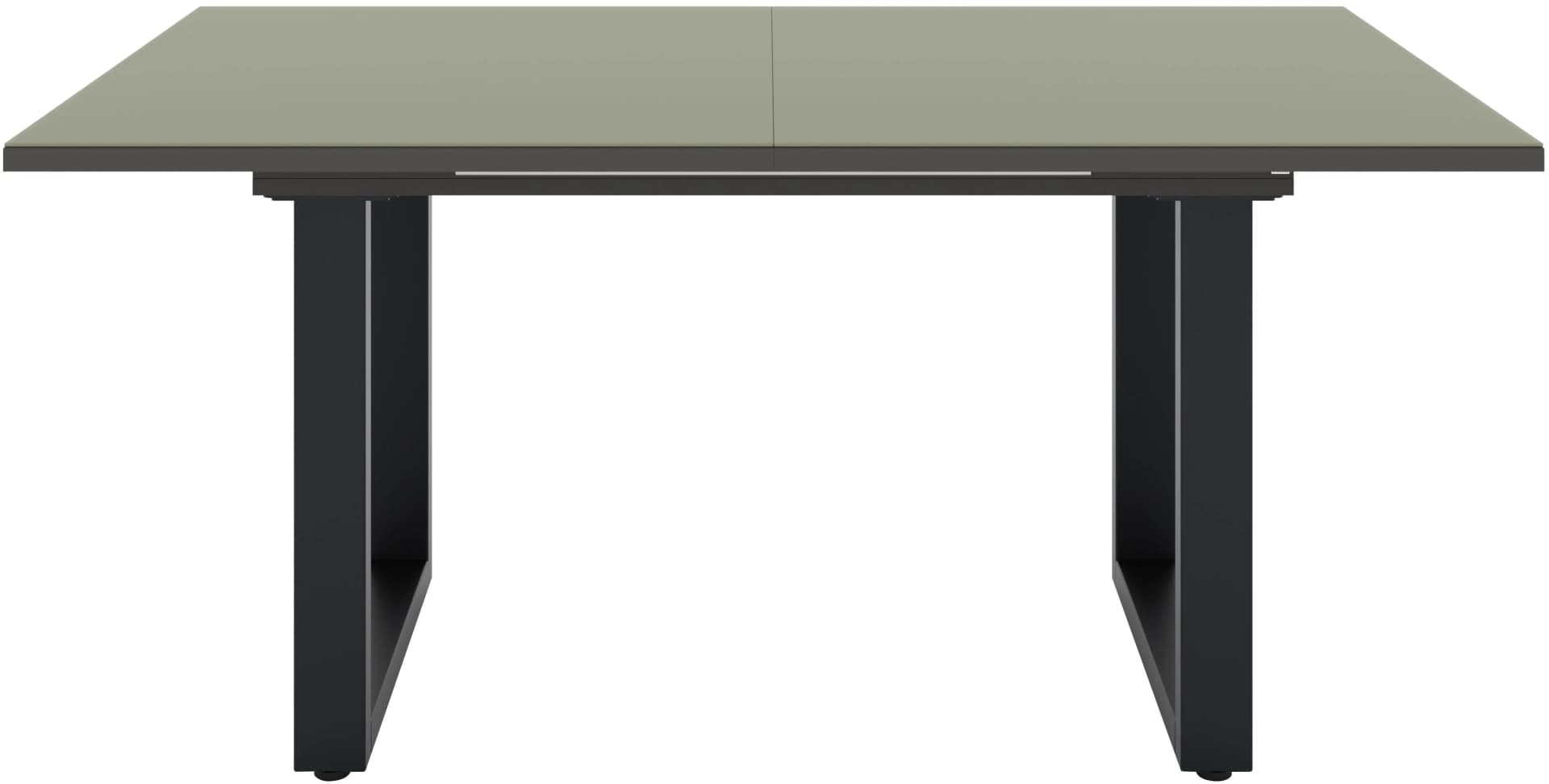 Esstisch Reno schwarz feinstruktur glas olivgrün glanz