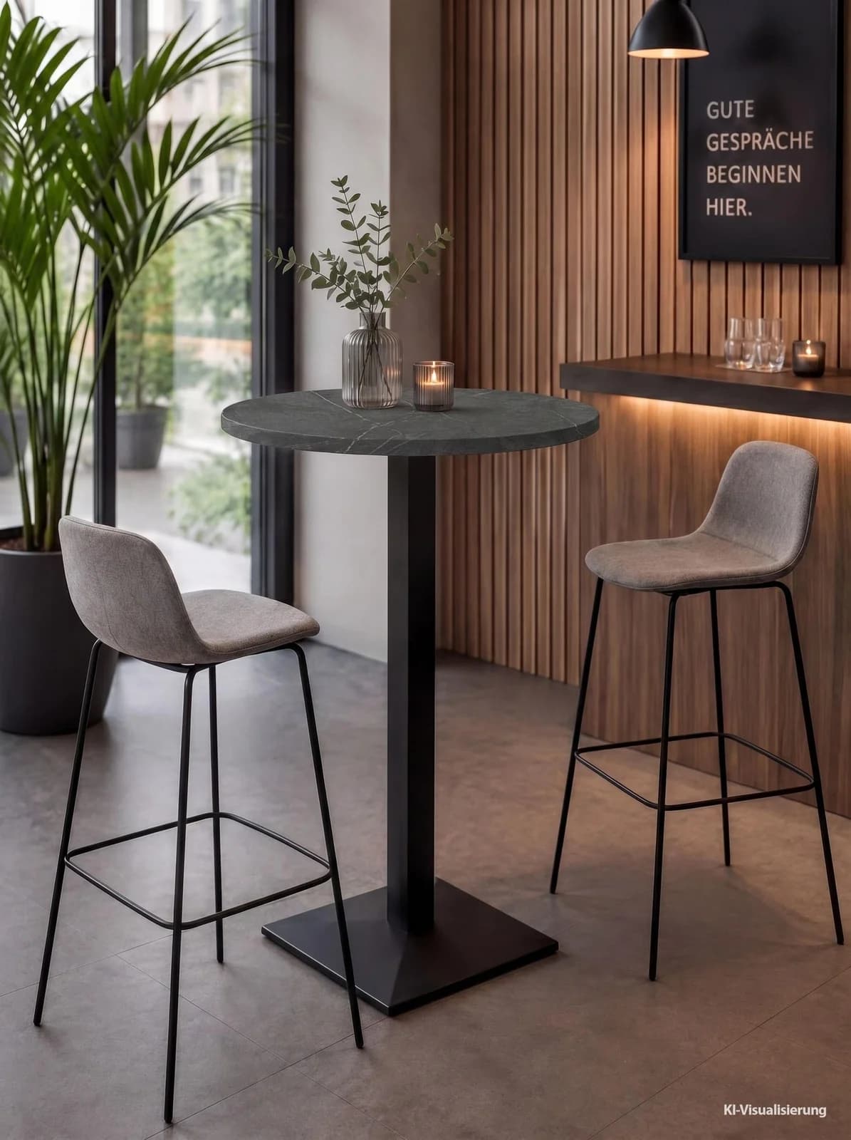 Mäusbacher Bistrotisch Big Bistro Metall Grau Schwarz