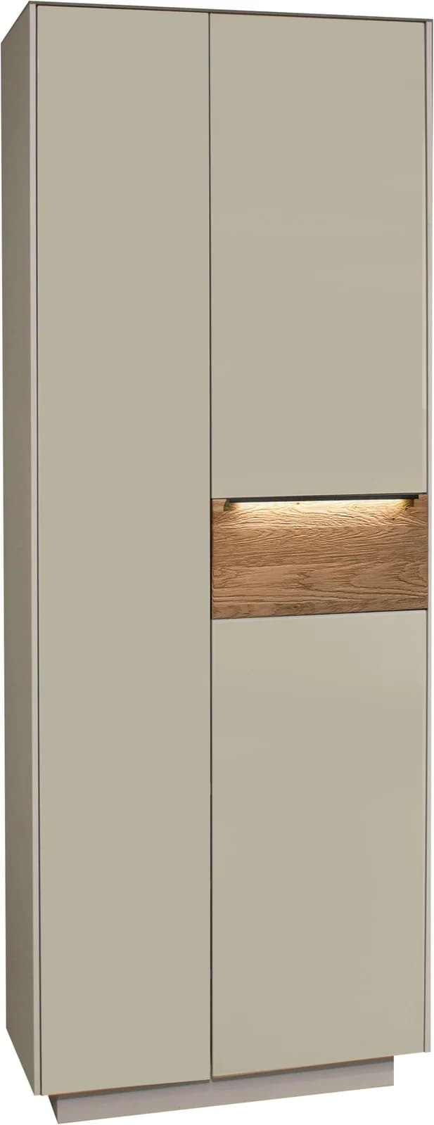Mäusbacher Nova Garderobe Garderobenschrank mit LED-Beleuchtung Beige/Grau