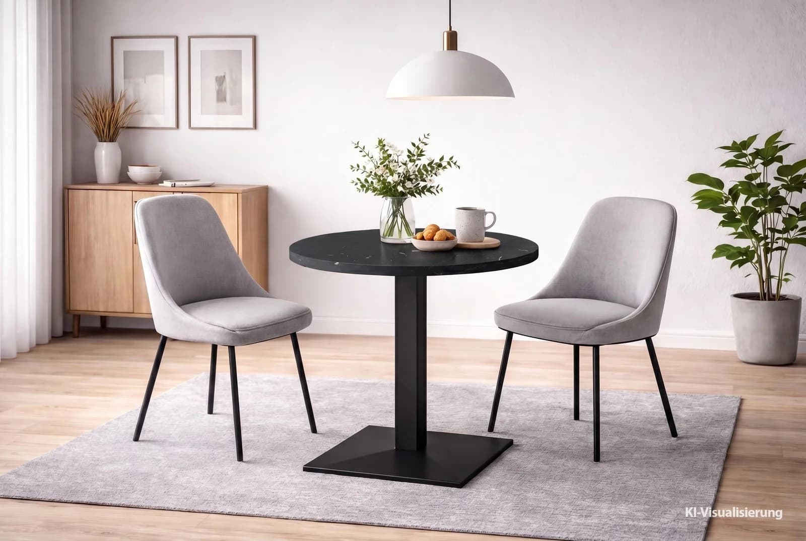 Mäusbacher Bistrotisch Big Bistro Metall Schwarz 70x75 cm