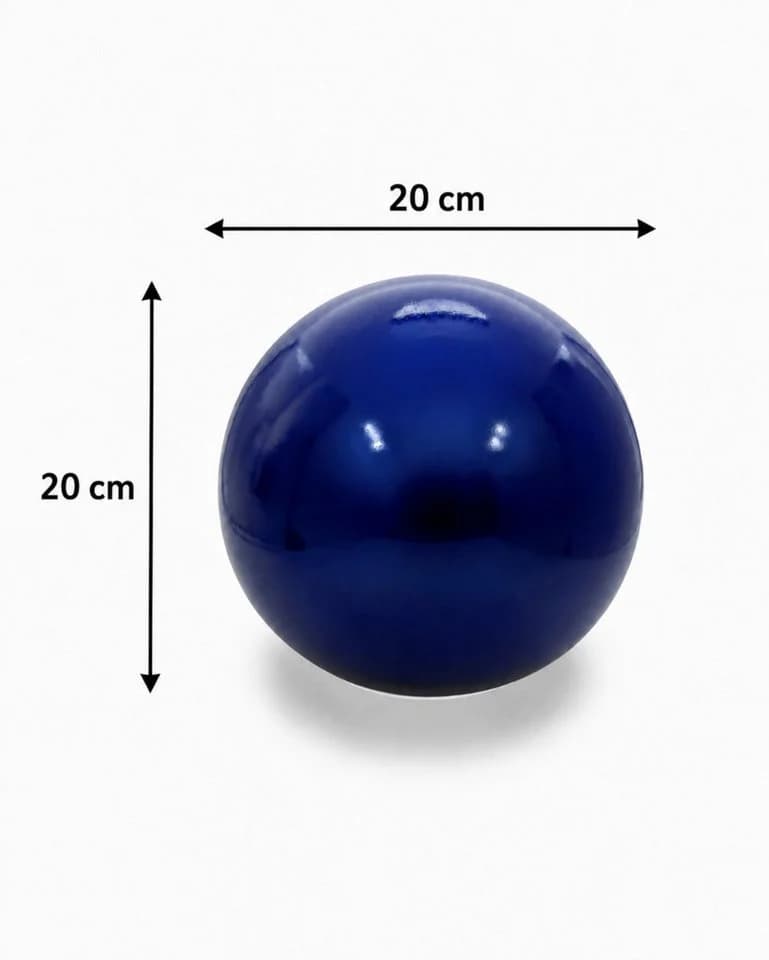 KERAZO Dekokugel 20 cm Keramik Blau Dunkel