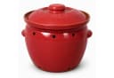 KERAZO Vorratsdose 6,5 Liter Kartoffeltopf Steingut rot Bild 1