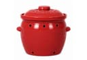 KERAZO Vorratsdose 6,5 Liter Kartoffeltopf Steingut rot Bild 4