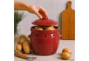 KERAZO Vorratsdose 6,5 Liter Kartoffeltopf Steingut rot Bild 5