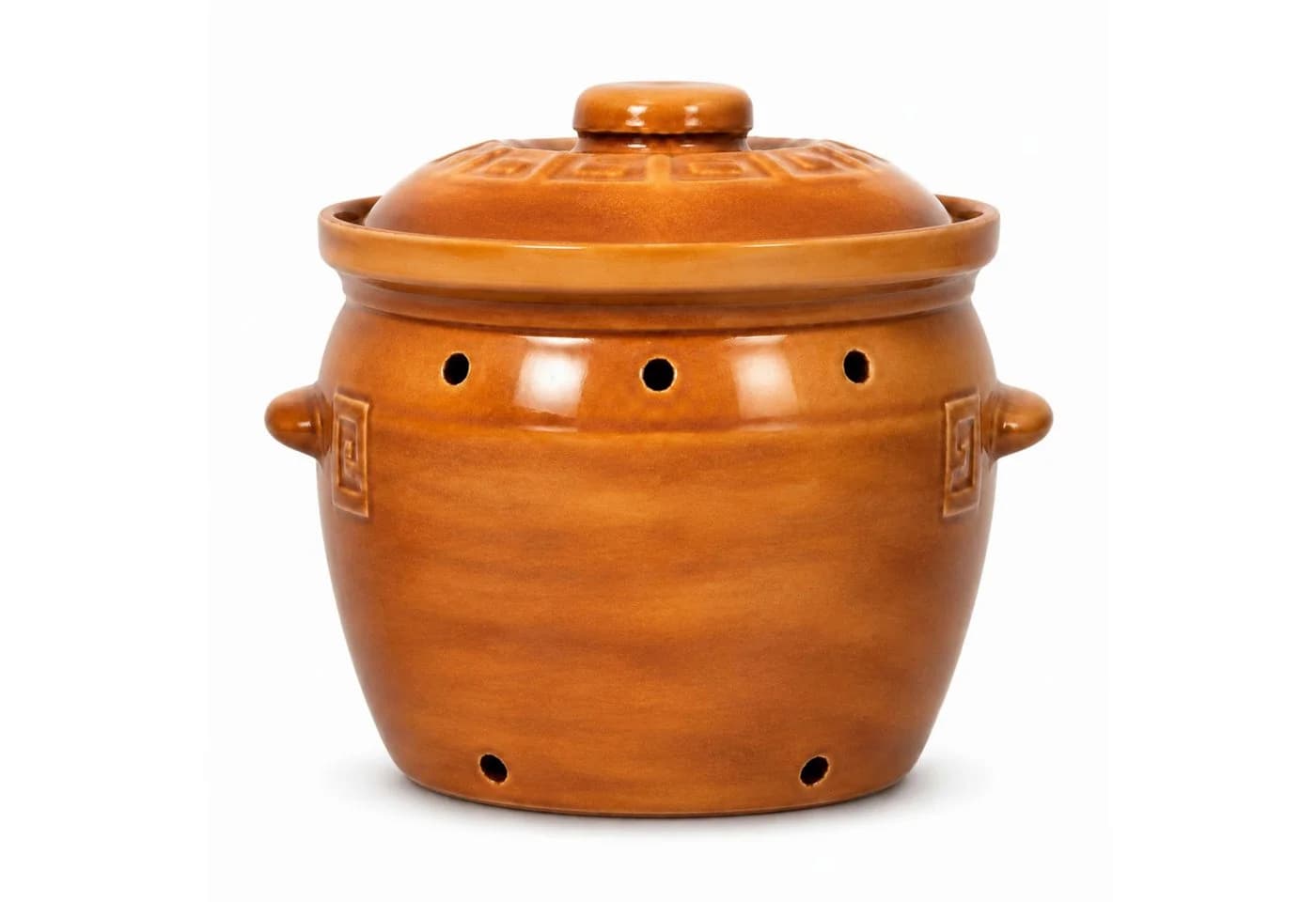 KERAZO Vorratsdose 6,5 Liter Kartoffeltopf Steingut braun - Bild 4