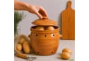 KERAZO Vorratsdose 6,5 Liter Kartoffeltopf Steingut braun Bild 5