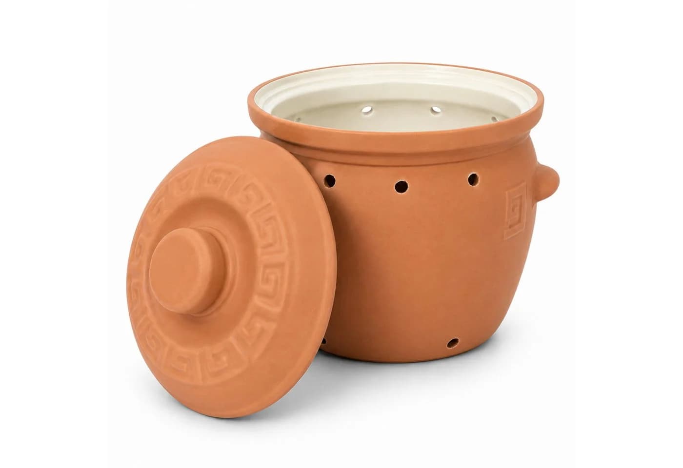 KERAZO Vorratstopf 6,5L Steingut Kartoffeltopf beige - Bild 3