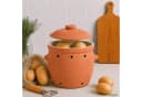 KERAZO Vorratstopf 6,5L Steingut Kartoffeltopf beige Bild 5