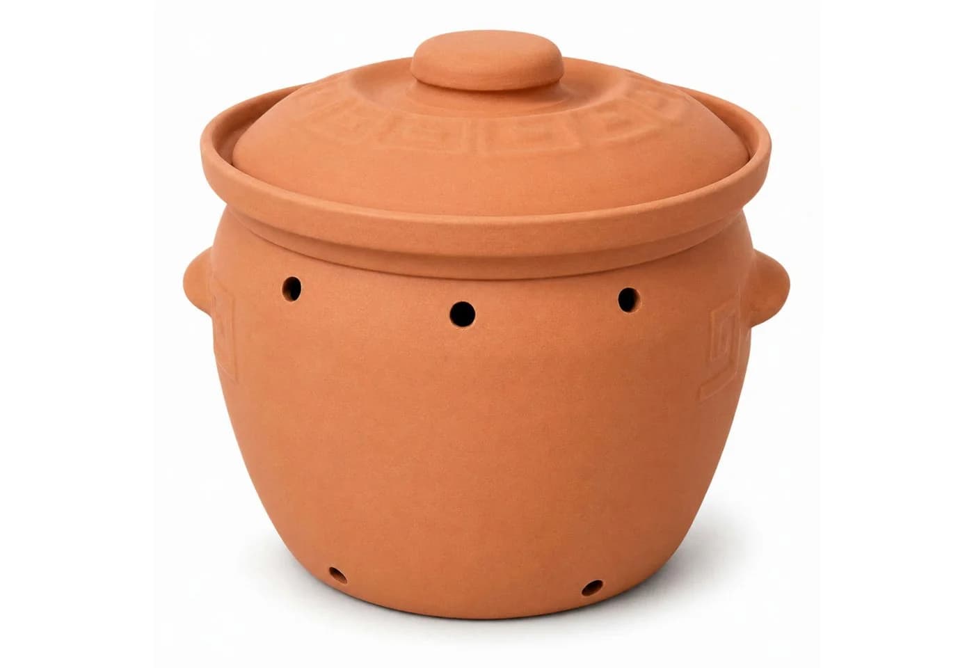 KERAZO Vorratsdose 6,5 Liter Kartoffeltopf Steingut mit Deckel